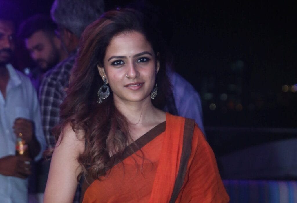 Vaishanvi Chaitanya Red Saree Photos