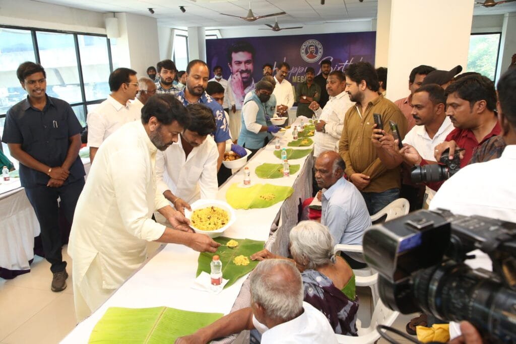 Chiru@ Ramcharan Birthday Celebrations