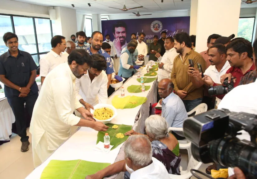 Chiru@ Ramcharan Birthday Celebrations